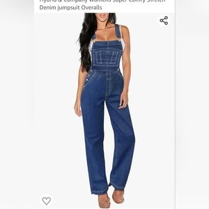 ⭐️ Denim wide leg overalls- EUC!